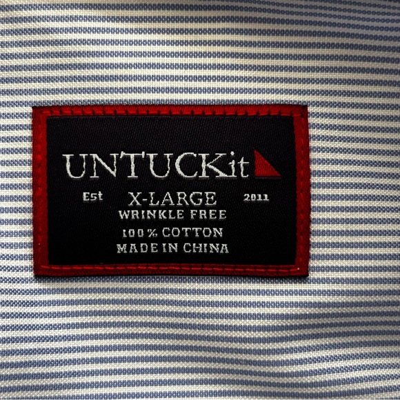UNTUCKit Wrinkle Free Striped Long Sleeve Button Down Shirt - Picture 2 of 6